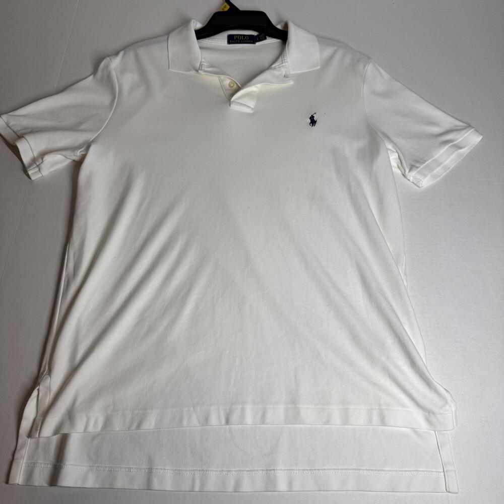 White Ralph Lauren Polo Men Shirt Blue Tag/Horse
